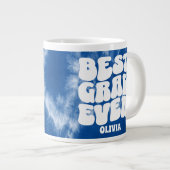 Gepersonaliseerde Beste Afstudeerder ooit Blue Tie Grote Koffiekop (Voorkant rechts)