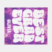 Gepersonaliseerde Beste Afstudeerder ooit Paarse T Fleece Deken (Voorkant (Horizontaal))