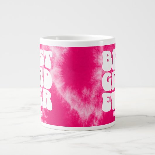 Gepersonaliseerde beste Afstudeerder ooit roze str Grote Koffiekop (Voorkant)