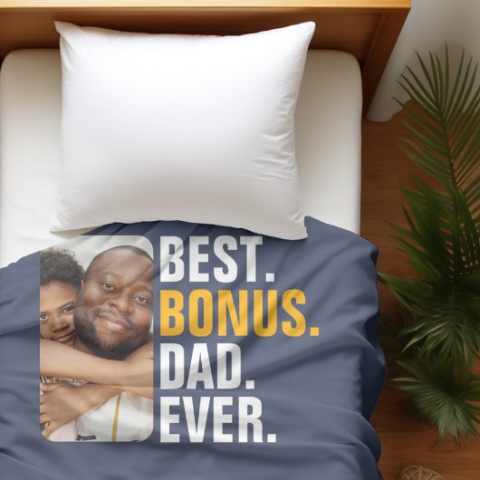 Gepersonaliseerde beste bonus vader ooit stiefvade fleece deken