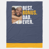 Gepersonaliseerde beste bonus vader ooit stiefvade fleece deken (Voorkant)
