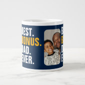 Gepersonaliseerde beste bonus vader ooit stiefvade grote koffiekop (Voorkant)