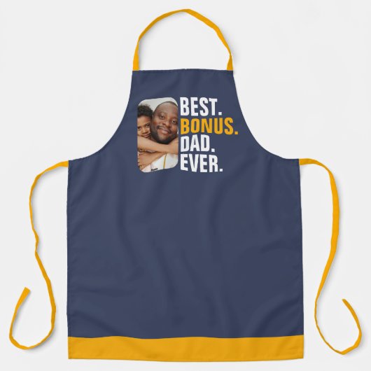 Gepersonaliseerde beste bonus vader ooit stiefvade schort (Voorkant)