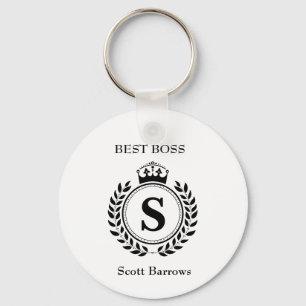 Gepersonaliseerde beste Boss Aanpasbare Awards Sleutelhanger