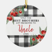 Gepersonaliseerde beste broeders voor gepromoveerd keramisch ornament (Voorkant)