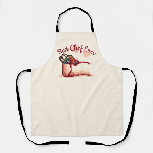 Gepersonaliseerde "Beste Chef Ooit" All-Over Print Schort (Voorkant)