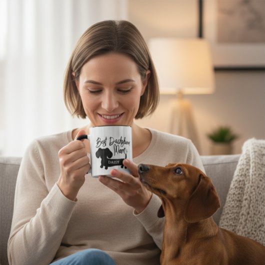 Gepersonaliseerde Beste Dachshund Moeder Mok