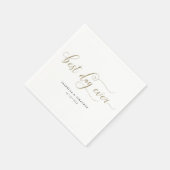 Gepersonaliseerde beste dag ooit gouden glitter br servet (Hoek)