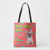 Gepersonaliseerde Beste Dog Dad Gift – Fun Pet Pho Tote Bag (Voorkant)