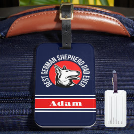 Gepersonaliseerde beste Duitse herder papa ooit Bagagelabel