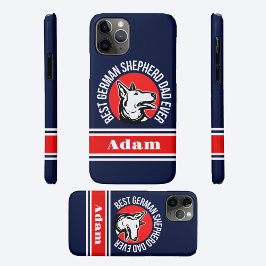 Gepersonaliseerde beste Duitse herder papa ooit Case-Mate iPhone Case