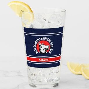 Gepersonaliseerde beste Duitse herder papa ooit Glas