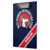 Gepersonaliseerde beste Duitse herder papa ooit Klembord (Links)