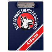 Gepersonaliseerde beste Duitse herder papa ooit Klembord (Voorkant)