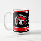 Gepersonaliseerde beste Duitse herder papa ooit Koffiemok (Links)