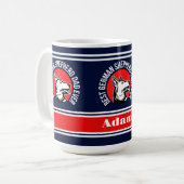 Gepersonaliseerde beste Duitse herder papa ooit Koffiemok (Voorkant links)