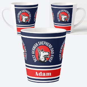 Gepersonaliseerde beste Duitse herder papa ooit Latte Mok