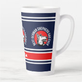 Gepersonaliseerde beste Duitse herder papa ooit Latte Mok (Rechts)