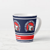 Gepersonaliseerde beste Duitse herder papa ooit Latte Mok (Rechterhoek)