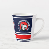 Gepersonaliseerde beste Duitse herder papa ooit Latte Mok (Rechts)