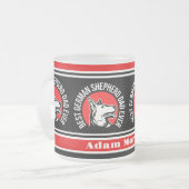 Gepersonaliseerde beste Duitse herder papa ooit Matglas Koffiemok (Voorkant links)