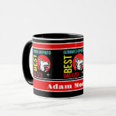 Gepersonaliseerde beste Duitse herder papa ooit Mok (Voorkant links)