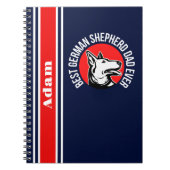 Gepersonaliseerde beste Duitse herder papa ooit Notitieboek (Voorkant)