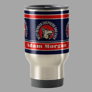Gepersonaliseerde beste Duitse herder papa ooit Reisbeker