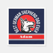 Gepersonaliseerde beste Duitse herder papa ooit Servet (Voorkant)