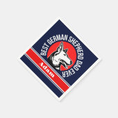 Gepersonaliseerde beste Duitse herder papa ooit Servet (Hoek)