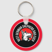 Gepersonaliseerde beste Duitse herder papa ooit Sleutelhanger (Achterkant)