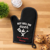 Gepersonaliseerde Beste Grill Dad Ooit Oven Mitt e Ovenwant (Top down)