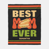 Gepersonaliseerde Beste Hete Hond Moeder Ooit Moed Fleece Deken (Voorkant)