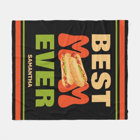 Gepersonaliseerde Beste Hete Hond Moeder Ooit Moed Fleece Deken (Voorkant (Horizontaal))