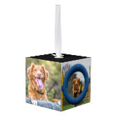 Gepersonaliseerde Beste Hond Moeder Foto Kerstmis Decoratie (Achter hoekig)