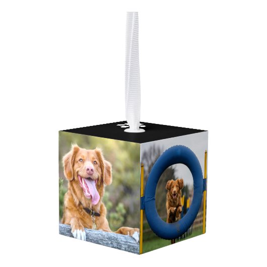 Gepersonaliseerde Beste Hond Moeder Foto Kerstmis Decoratie (Achter hoekig)