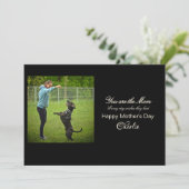 Gepersonaliseerde beste hond moeder wenskaart kaart (Staand voorkant)