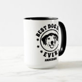 Gepersonaliseerde beste hond papa ooit aangepaste mok (Voorkant rechts)