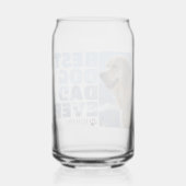 Gepersonaliseerde beste hond papa ooit blikvorm glas (Achterkant)