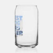 Gepersonaliseerde beste hond papa ooit blikvorm glas (Links)