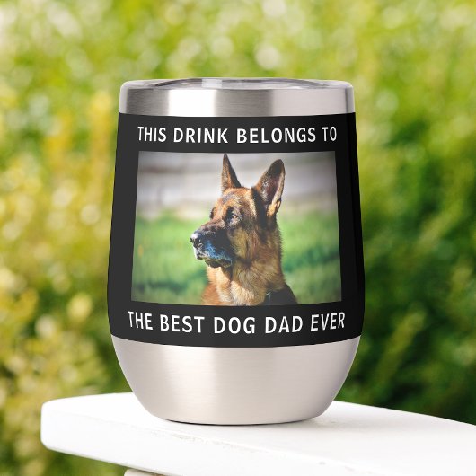 Gepersonaliseerde beste hond papa ooit foto zwart