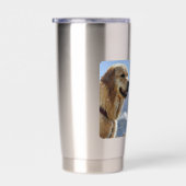 Gepersonaliseerde beste hond papa ooit geïsoleerde drinkbeker (Rechts)
