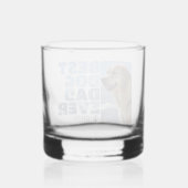 Gepersonaliseerde beste hond papa ooit whisky glas (Achterkant)