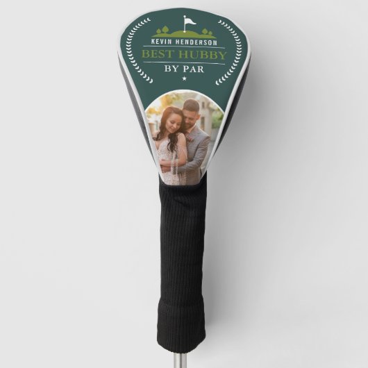 Gepersonaliseerde Beste Hubby door Par Foto Golfheadcover (Voorkant)