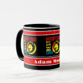 Gepersonaliseerde beste husky vader ooit mok (Voorkant links)