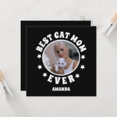Gepersonaliseerde beste kat mam ooit aangepaste fo kaart (Voorkant / Achterkant in situ)