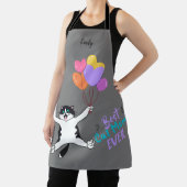 Gepersonaliseerde beste kat mam ooit all-over prin schort (Insitu)