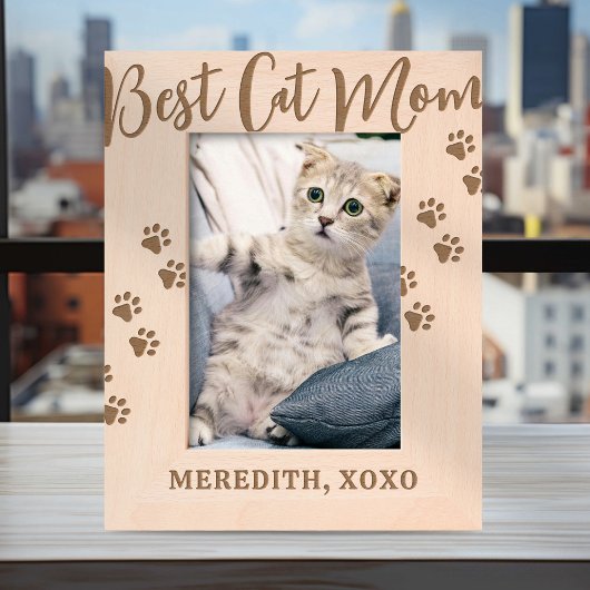 Gepersonaliseerde beste kat moeder gegraveerde lijstjes