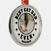 Gepersonaliseerde beste kat papa ooit aangepaste f metalen ornament (Rechts)