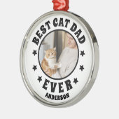 Gepersonaliseerde beste kat papa ooit aangepaste f metalen ornament (Links)